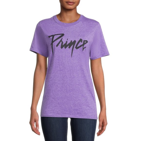 Prince Purple Rain Logo folk pop R&B rock Official Boyfriend T-Shirt L NWT - Picture 1 of 4